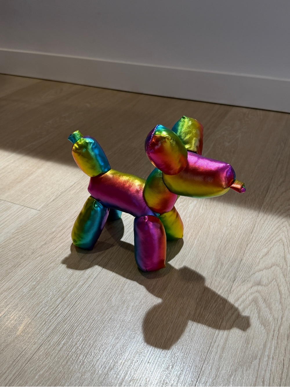 Rainbow Iridescent Balloon Dog Stuffy Plush 9 inch Balloonimals Stuffed Animal